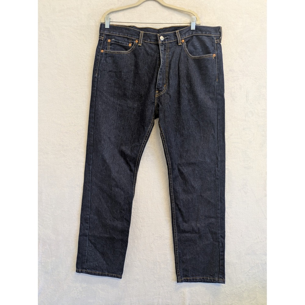 Levi's 505 Regular Fit Jeans W38 L32 Dark Wash‎ Denim Mens Excellent Condition